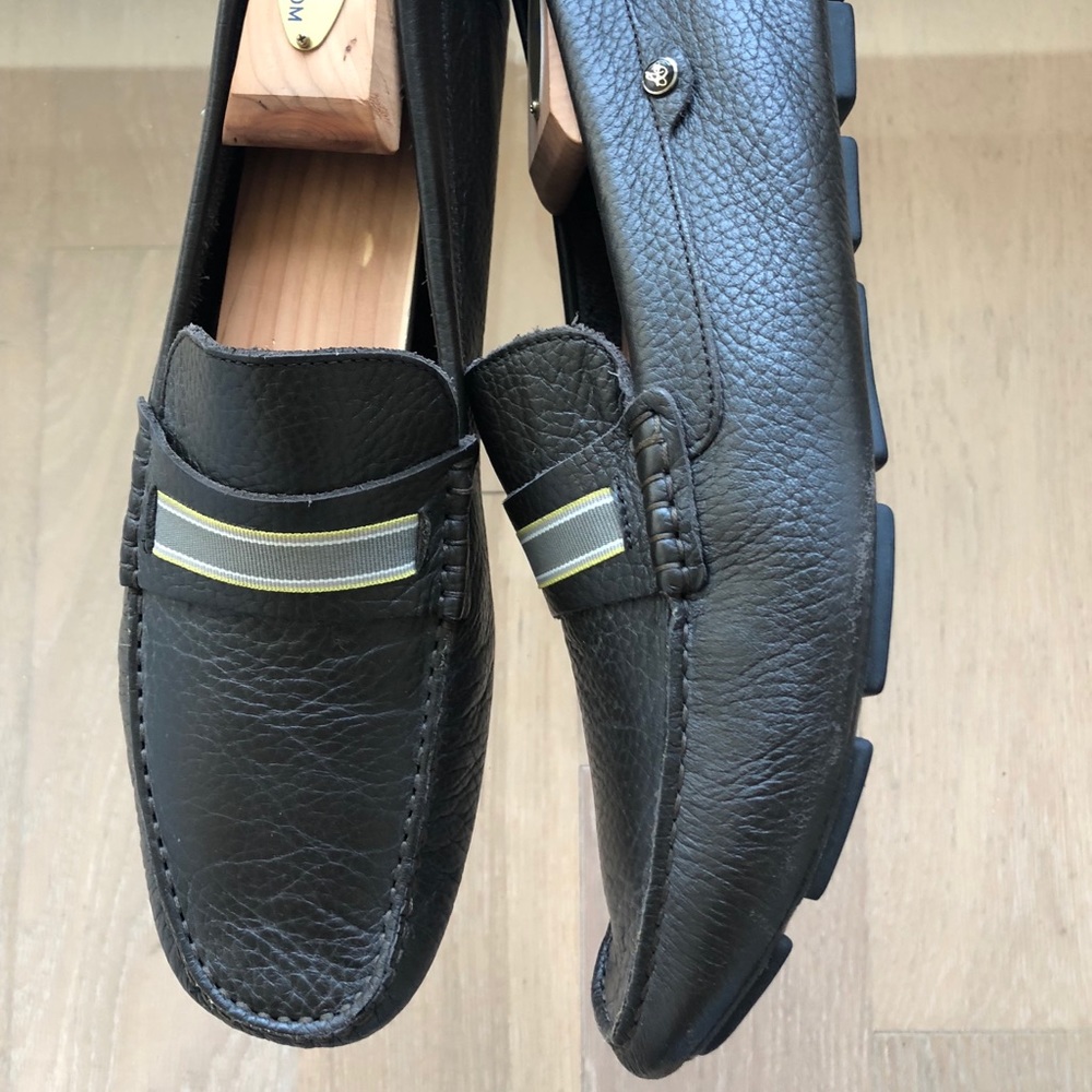 Men’s Canali leather drivers.
